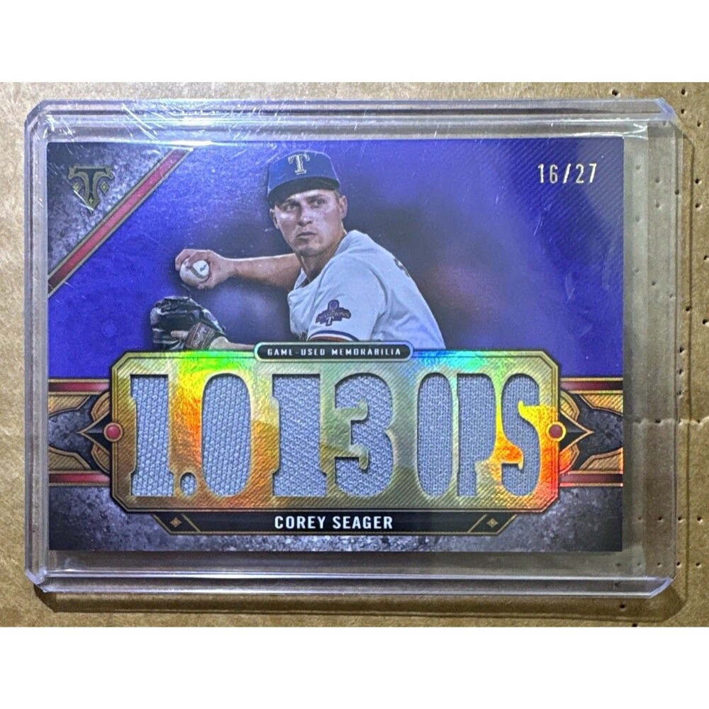 Topps 2024 Triple Threads Corey Seager Triple Threads Relics Amethyst MEM /27